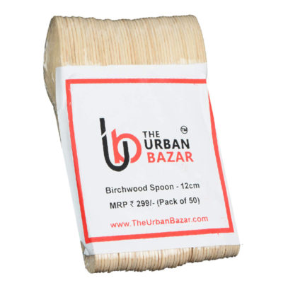 Urban Bazar Birchwood Disposable Tasting Spoons (Pack of 100)